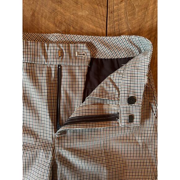 GAP Women’s Plaid Dress Pants Size 2 | Flared Chic Checked Trousers Brown Taupe - Picture 6 of 11